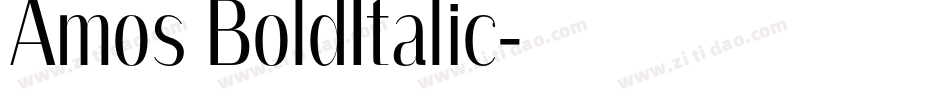 Amos BoldItalic字体转换